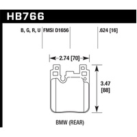 Hawk BMW DTC-60 Race Rear Brake Pads