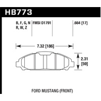 Hawk 15-17 Ford Mustang Performance Ceramic Front Brake Pads