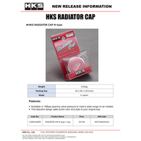 HKS 10 Hyundai Genesis Coupe Limited Edition Radiator Cap