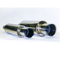 HKS Universal SS Hi-Power Muffler (120mm tip / 75mm piping)