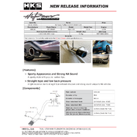 HKS Hi-Power Muffler 2014+ Honda Fit Sport GK5 w/ Carbon Tips