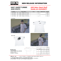 HKS T-SHIRT TURBEE 2020 WHITE S