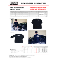 HKS MOTORSPORT SWEATSHIRT BLACK S