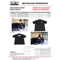 HKS MOTORSPORT BUTTON-UP SHIRT BLACK S