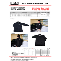 HKS MOTORSPORT DRY JACKET BLACK S