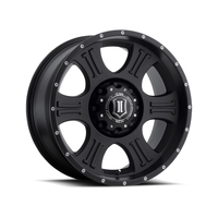 ICON Shield 20x9 5x150 16mm Offset 5.625in BS 110.1mm Bore Satin Black Wheel