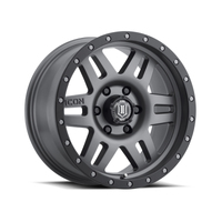 ICON Six Speed 17x8.5 6x5.5 0mm Offset 4.75in BS 108mm Bore Titanium Wheel