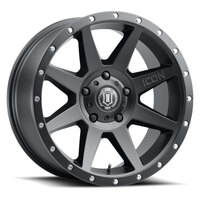 ICON Rebound 20x9 -12mm Offset 5x5 BP 4.5in BS 71.5mm Bore Satin Black Wheel