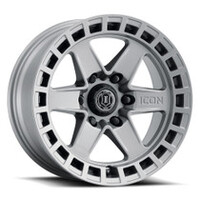 ICON Nuevo 17x8.5 / 6x135 / 6mm Offset 5in BS - Silver Machined