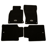 NRG Floor Mats - 13+ Infinity Q70 w/ Infiniti Emblem Logo (4 pieces)