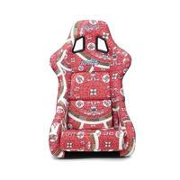 NRG FRP Bucket Seat PRISMA Oriental Longivity Plate Edition W/ Gold Pearlized Back - Large