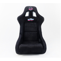 NRG FRP Bucket Seat ULTRA Edition - Large (Black Alcantara/Gold Glitter Back)