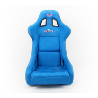 NRG FRP Bucket Seat ULTRA Edition - Large (Blue Alcantara/Gold Glitter Back)