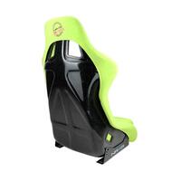 NRG FRP Bucket Seat PRISMA Edition - Large (Neon Green Alcantara/  Pearlized Back)