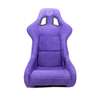 NRG FRP Bucket Seat PRISMA Edition W/ pearlized Back Purple Alcantara - Large