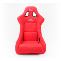 NRG FRP Bucket Seat ULTRA Edition - Large (Red Alcantara/Gold Glitter Back)