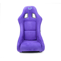 NRG FRP Bucket Seat PRISMA Edition w/ Pearlized Back Purple Alcantara - Medium