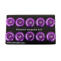 NRG Fender Washer Kit w/Color Matched M6 Bolt Rivets For Plastic (Purple) - Set of 10