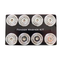 NRG M Style Fender Washer Kit TI Series M6 Bolts For Metal (Silver Washer/Silver Screw) - Set of 10