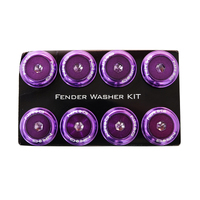 NRG Fender Washer Kit w/Color Matched M8 Bolt Rivets For Plastic (Purple) - Set of 8