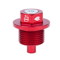 NRG Magnetic Oil Drain Plug M20X1.5 Subaru - Red