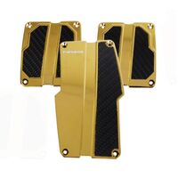 NRG Brushed Aluminum Sport Pedal M/T - Chrome Gold w/Black Carbon