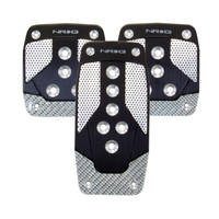 NRG Aluminum Sport Pedal M/T - Black w/Silver Carbon