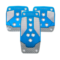 NRG Aluminum Sport Pedal M/T - Blue w/Silver Carbon