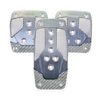 NRG Aluminum Sport Pedal M/T - Gunmetal w/Silver Carbon