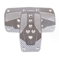 NRG Aluminum Sport Pedal A/T - Gunmetal w/Silver Carbon