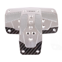 NRG Aluminum Sport Pedal A/T - Silver w/Black Carbon