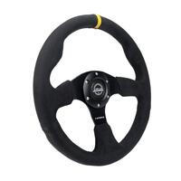 NRG Reinforced Steering Wheel (320mm) Alcantara Steering Wheel w/ Black Stitching