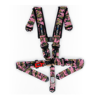 NRG SFI 16.1 5pt 3in. Seat Belt Harness/ Latch Link - Pink Camo