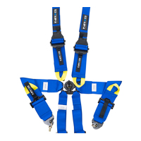 NRG FIA 6pt 2in. Shoulder Belt for HANS Device/ Rotary Cam Lock Buckle/ 3in. Waist Belt - Blue