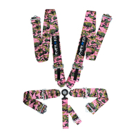 NRG SFI 16.1 5pt 3in. Seat Belt Harness/ Cam Lock - Pink Camo