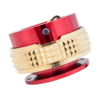 NRG Quick Release Kit - Pyramid Edition - Red Body / Chrome Gold Pyramid Ring