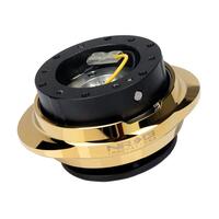 NRG Quick Release Kit - Black Body/ Chrome Gold Oval Ring