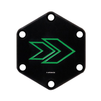 NRG Arrow Engraved Horn Delete Button- Green