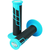 ProTaper Clamp-On 1/2 Waffle Grip - Neon Blue/Black