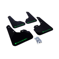 Rally Armor 10-13 Mazda3/Speed3 (Hatch/Sedan) Black UR Mud Flap w/Green Logo