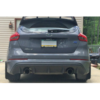 Rally Armor 12-19 Ford Focus ST / 16-19 RS Black UR Mud Flap w/Nitrous Blue Logo