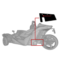 Rally Armor 15-24 Polaris Slingshot Rear Swingarm Black UR Mud Flap w/Red Logo (MOQ 200 PCS)