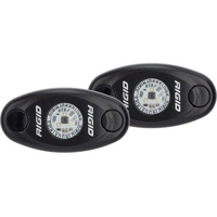 Rigid Industries A-Series Light - Black - Low Strength - Cool White - Set of 2