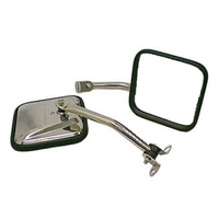 Rugged Ridge 87-95 Jeep Wrangler YJ Stainless Steel CJ-Style Side Mirror Kit