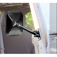 Rugged Ridge 97-18 Jeep Wrangler Black Rectangular Quick Release Mirror