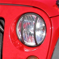 Rugged Ridge 07-18 Jeep Wrangler JK Black Headlight Euro Guards