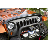 Rugged Ridge Wraparound Bug Deflector Smoke 07-18 Jeep Wrangler