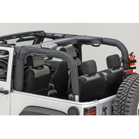 Rugged Ridge Roll Bar Cover Black Polyester 07-18 Jeep Wrangler JK