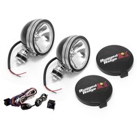 Rugged Ridge 6in Halogen Light Kit Black Steel Housings