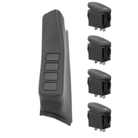 Rugged Ridge A-Pillar 4 Switch Pod Kit Black LHD 11-18 JK